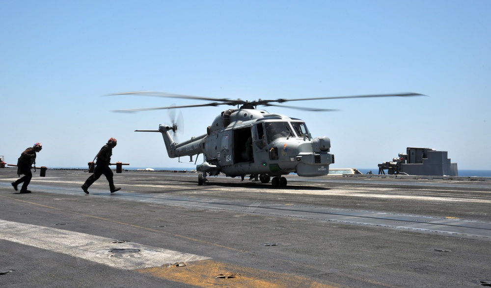 USS George H.W. Bush flight deck operations