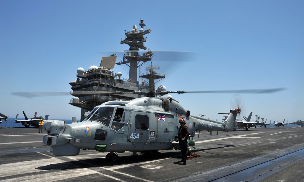 USS George H.W. Bush flight deck operations