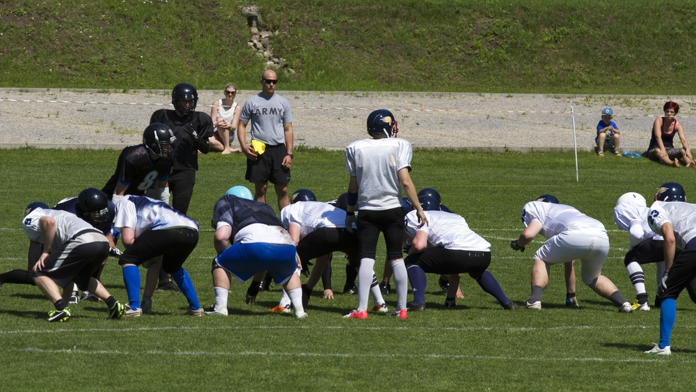 Paratroopers referee American football for Latvia, Estonia