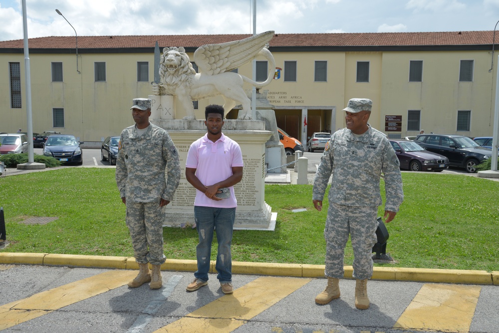 Promotion ceremony for Sgt. Maj. Anthony S. Harris Sr.