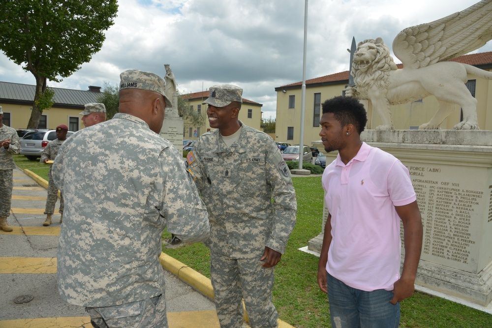 Promotion ceremony for Sgt. Maj. Anthony S. Harris Sr.