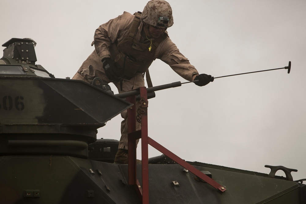 Mounted weapons provide added firepower to AAVs