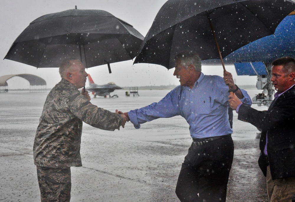 Defense secretary visits Eglin