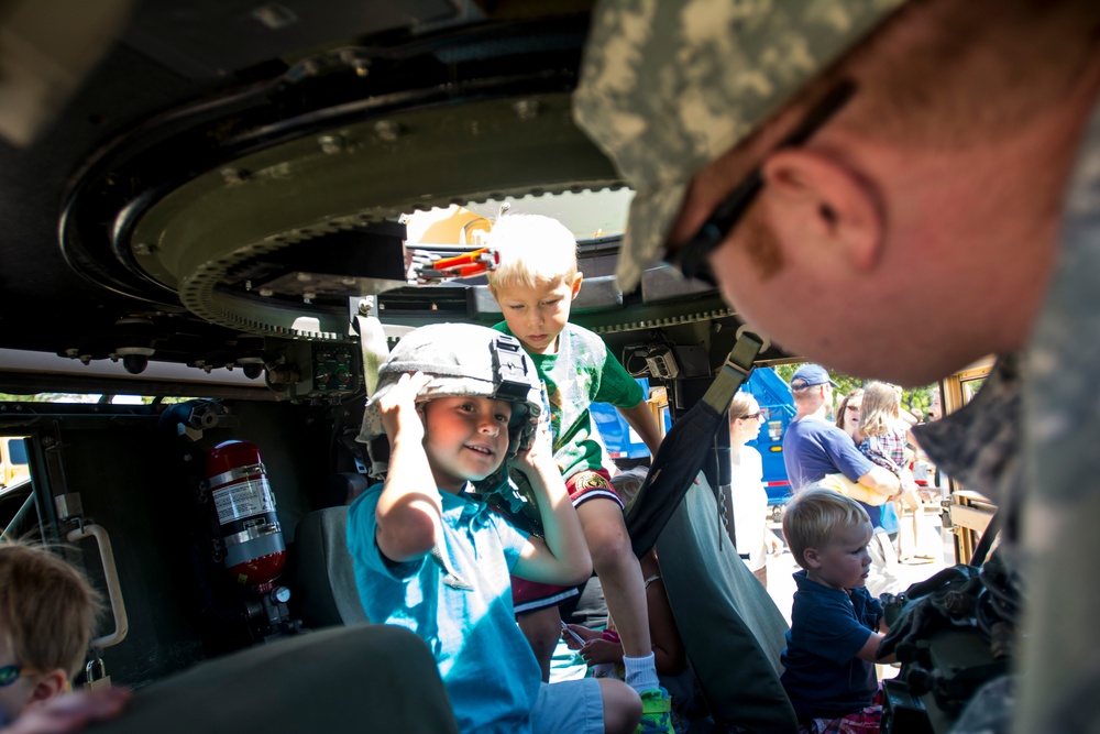 Children toot Army Reserve's horn at Touch a Truck