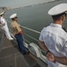 Marines and sailors with the USS Oak Hill arrive in Boston