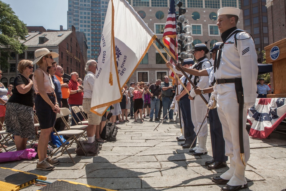 USS Constitution color guard kicks off opening ceremony for the annual Boston Harborfest