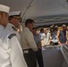 Boston's Mayor Marty Walsh cuts cake during opening ceremony of the annual Boston Harborfest