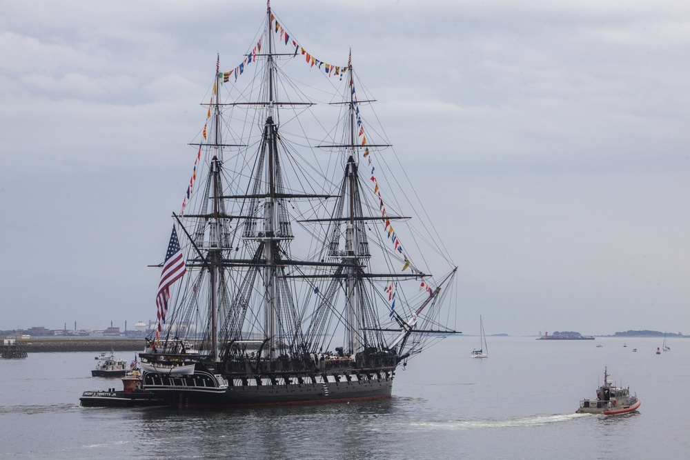 USS Constitution sails on the 4th of July