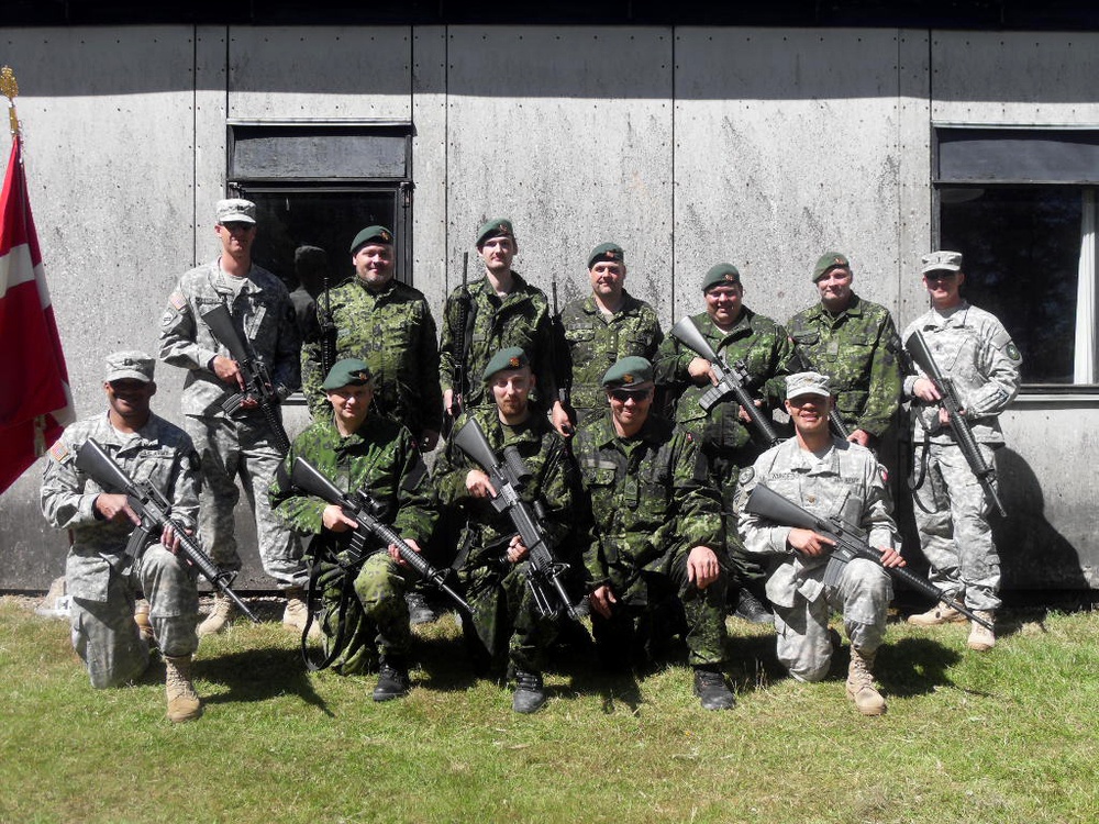 U.S. Army Reserve soldiers meet Danish guardsmen