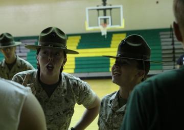 Drill instructors mentor Yulee High School students