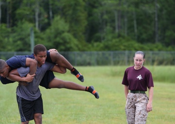 Drill instructors mentor Yulee High School students
