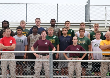 Drill instructors mentor Yulee High School students