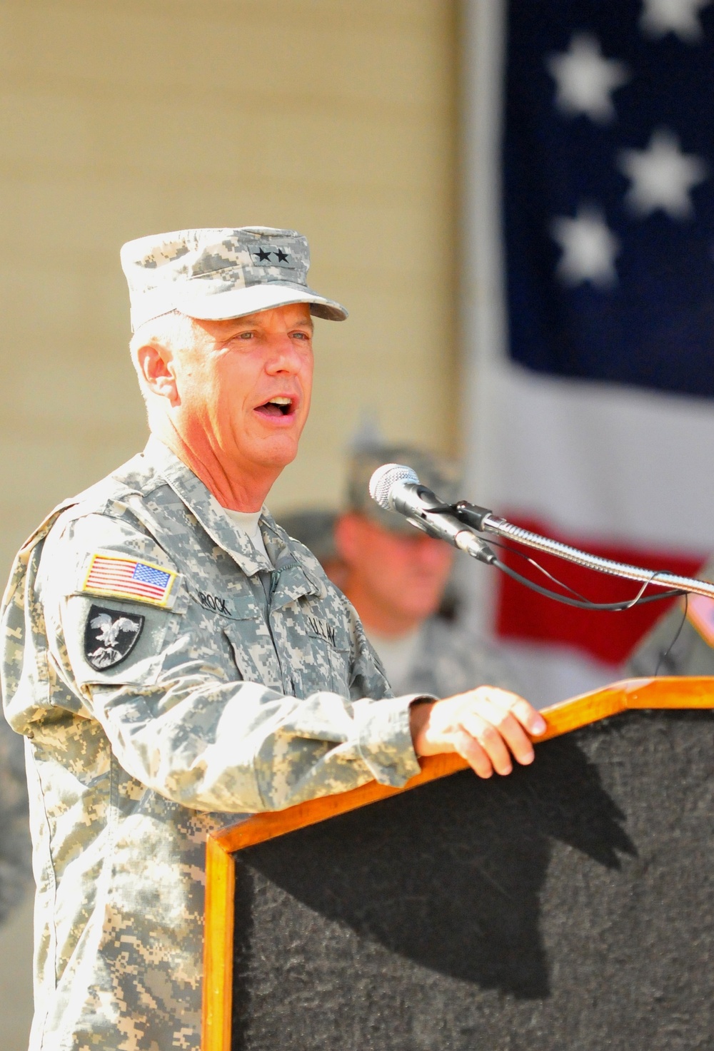 Maj. Gen. Lawrence Brock Speaks at 335th TSC Change of Command