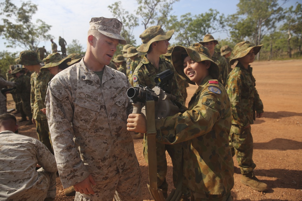 Australian Army Cadets visit MRF-D Marines