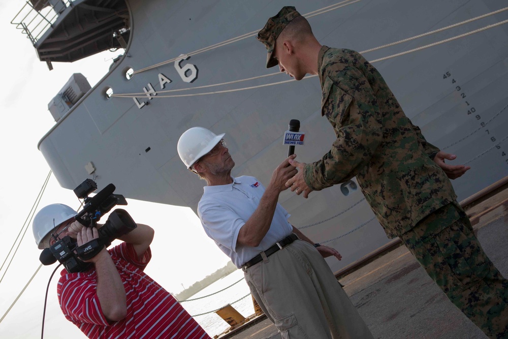 USS AMERICA gets underway