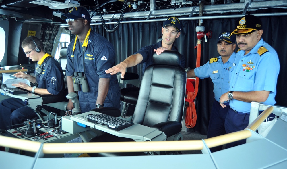 India navy tours USS Independence, RIMPAC 2014