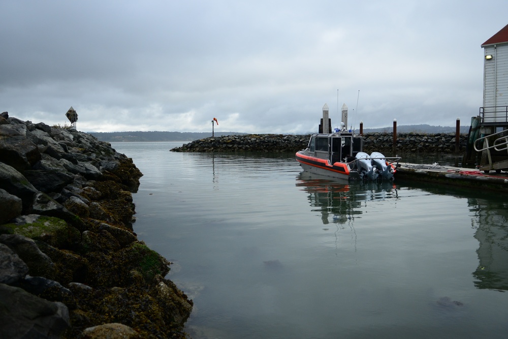 Coast Guard RB-S II moored at Coast Guard Station Humboldt Bay