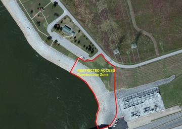 Accessible fishing access sidewalk construction begins today at Barkley Dam