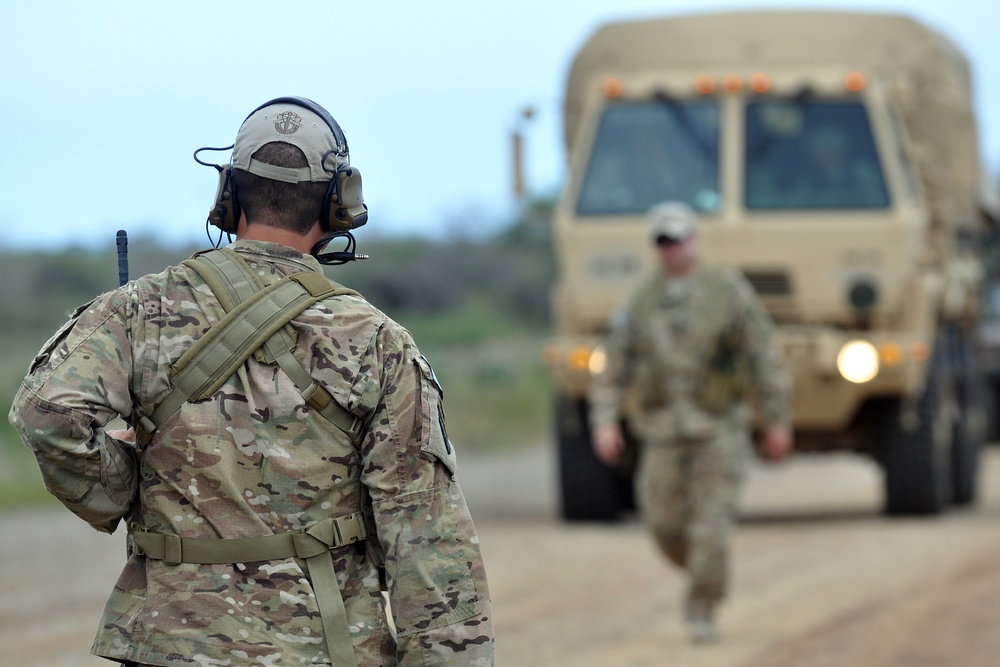 PRNG 1600 EOD and 192nd BSB convoy react to contact training by FLNG Special Forces