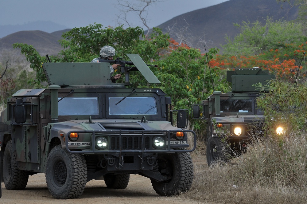 PRNG 1600 EOD and 192nd BSB convoy react to contact training by FLNG Special Forces