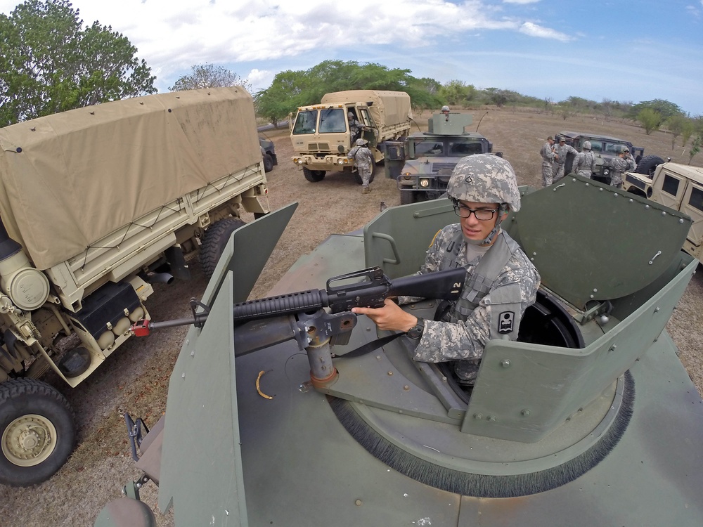 PRNG 1600 EOD and 192nd BSB convoy react to contact training by FLNG Special Forces