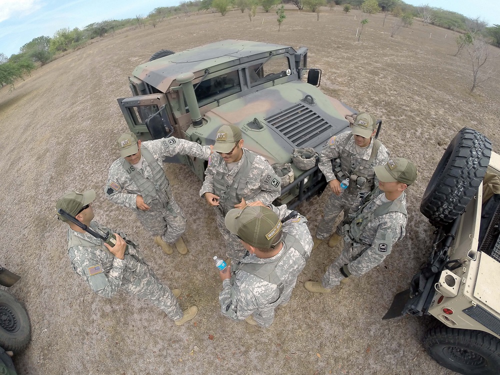 PRNG 1600 EOD and 192nd BSB convoy react to contact training by FLNG Special Forces