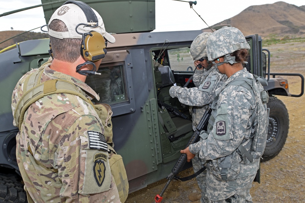 PRNG 1600 EOD and 192nd BSB convoy react to contact training by FLNG Special Forces