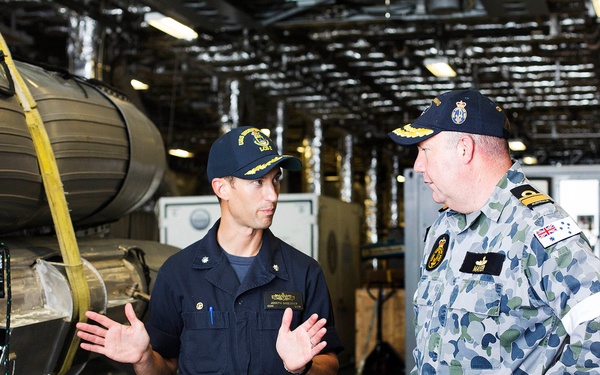 USS Independence hosts Australian Rear Adm. Stuart Mayer