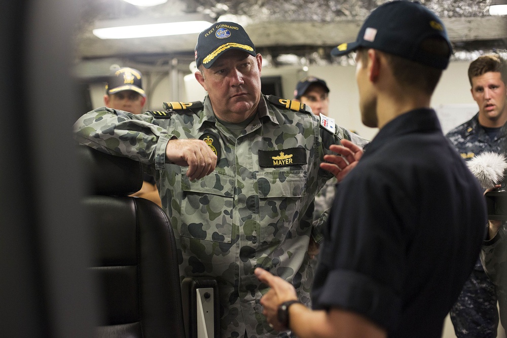 USS Independence hosts Australian Rear Adm. Stuart Mayer