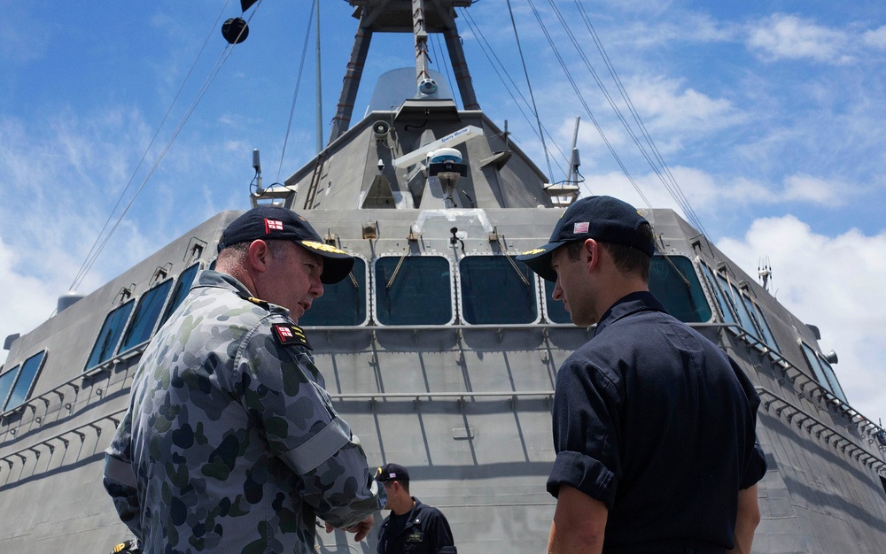 USS Independence hosts Australian Rear Adm. Stuart Mayer