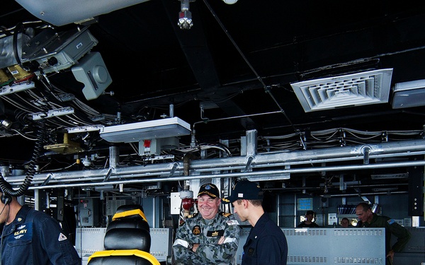 USS Independence hosts Australian Rear Adm. Stuart Mayer