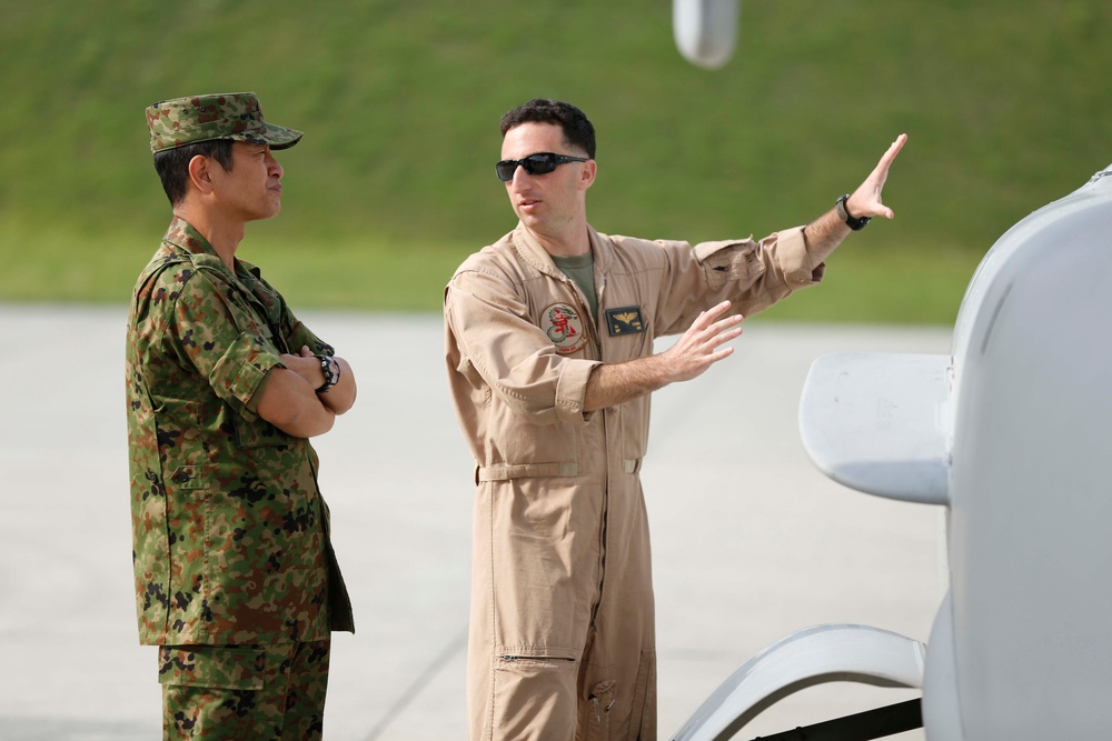JGSDF Attend Camp Fuji Osprey Static Display