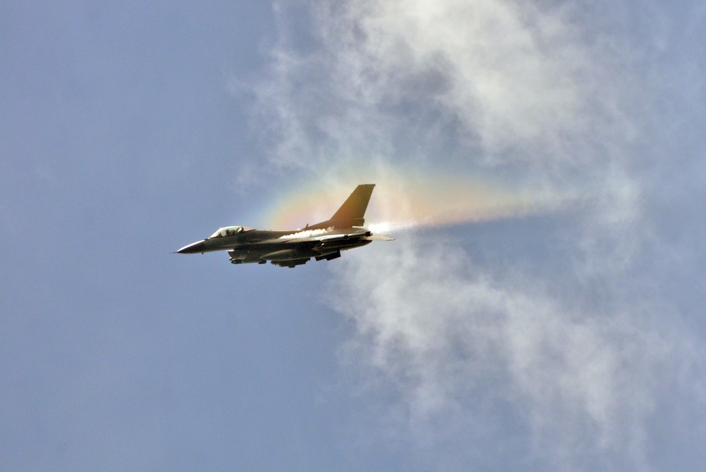 US Air Force F-16 Fighting Falcon aircraft from the 480th Fighter Squadron, Spangdahlem Air Base, Germany