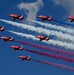 The Red Arrows perform at Farnborough airshow