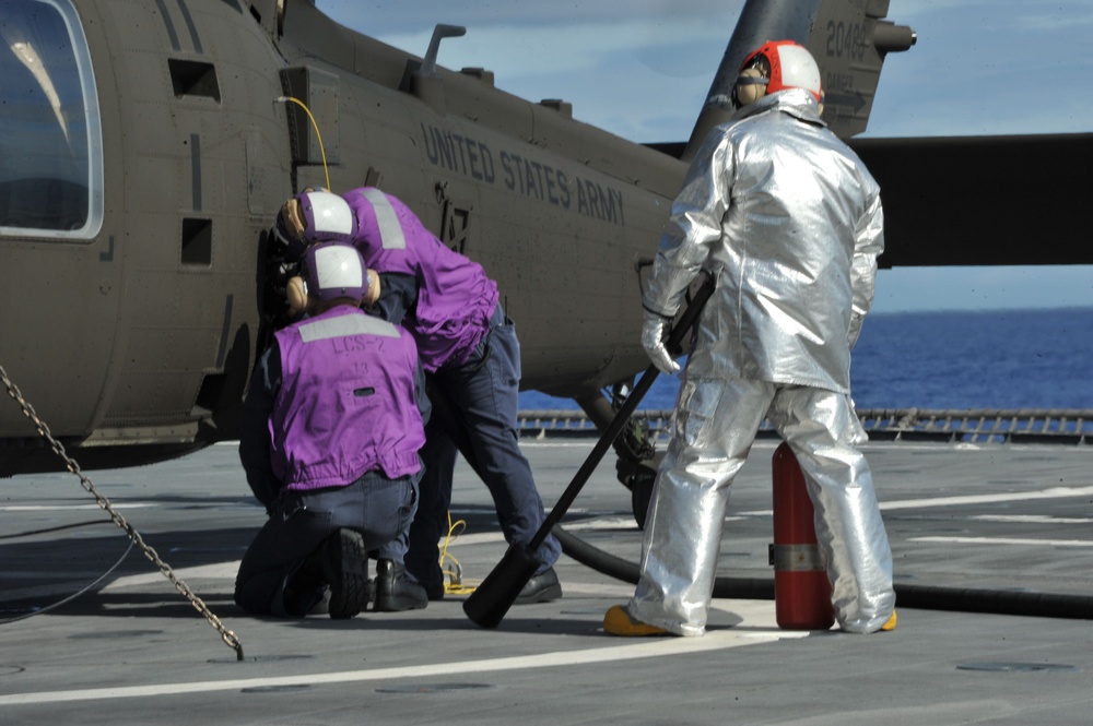 Littoral combat ship USS Independence participates in the at-sea phase of Rim of the Pacific (RIMPAC) Exercise 2014