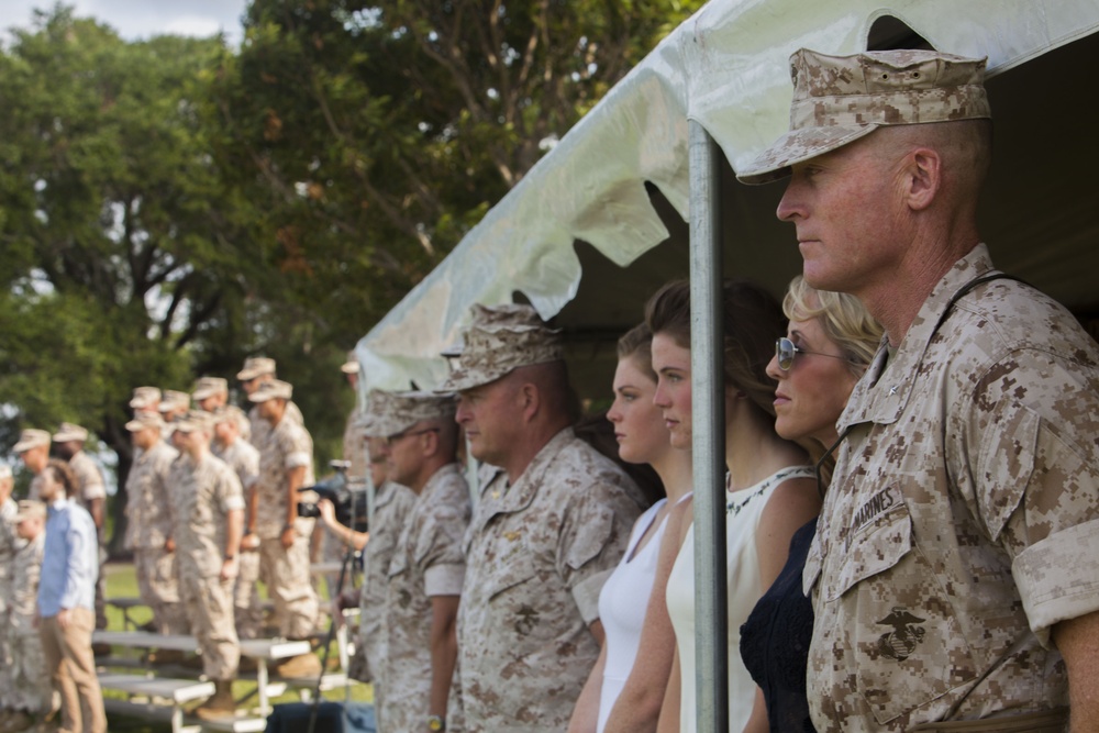 Brigadier General Banta relinquishes command of 2nd Marine Logistics Group