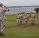 II Marine Expeditionary Force commanding general Major General Fox speaks at 2nd Marine Logistics Group change of command