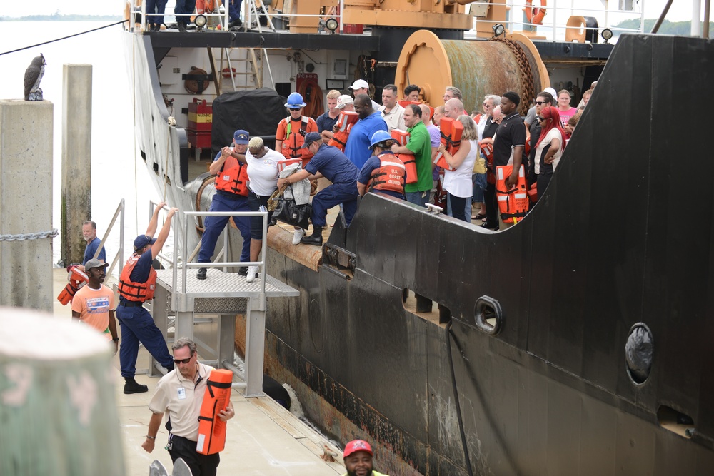 Coast Guard safely transfers 118 people off grounded casino boat