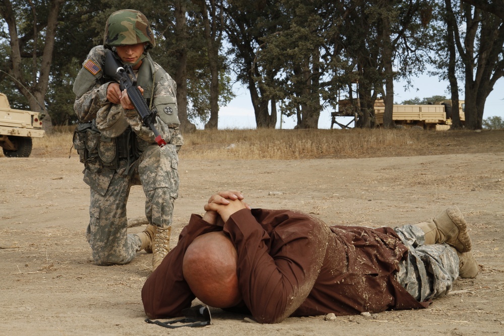 380th Quartermaster Co. Soldier Guards OPFOR