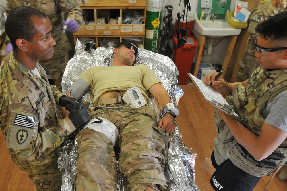 Troopers practice treating casualties