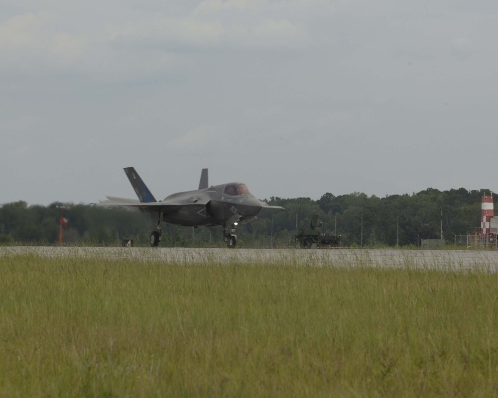 F-35B Lightning II arrival at Marine Corps Air Station Beaufort