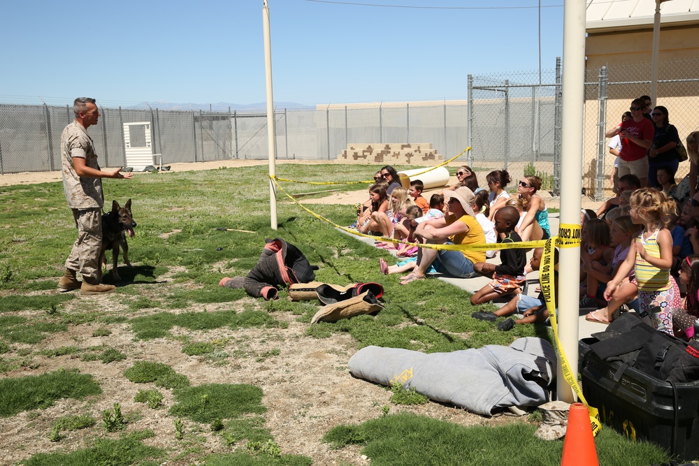 ‘Paws for Reading’ brings Combat Center families to K-9 demonstration