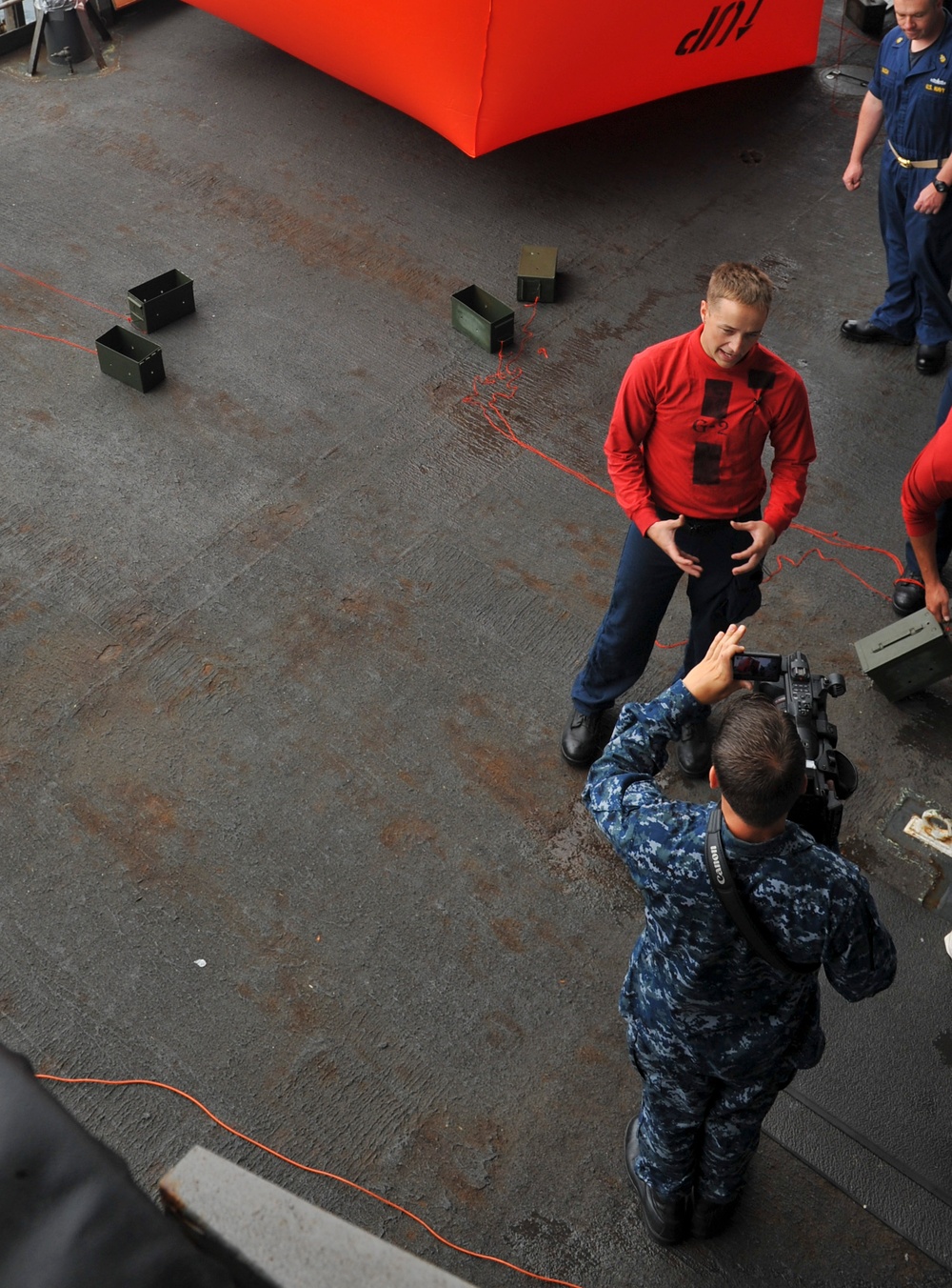 USS Nimitz sailor is interviewed