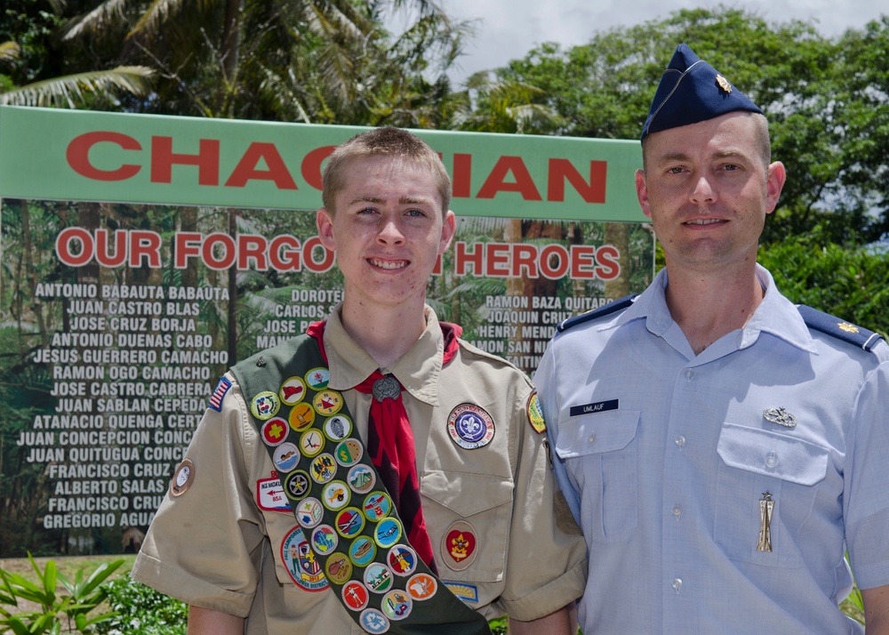 Father, son, squadron team renovates massacre memorial