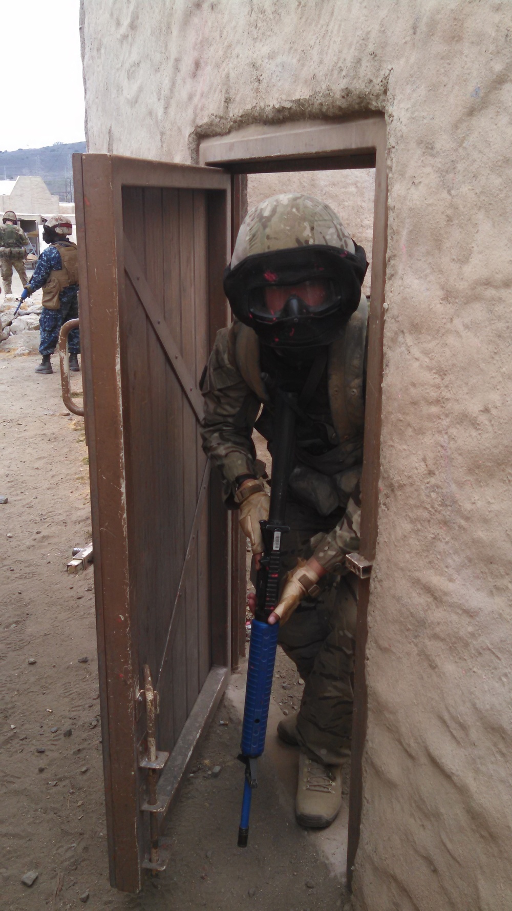 Marines and British Commandos assault Infantry Immersion Trainer