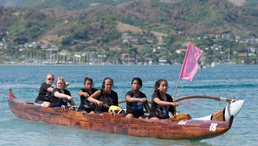 Military, local community compete in 2014 John D. Kaupiko canoe regatta