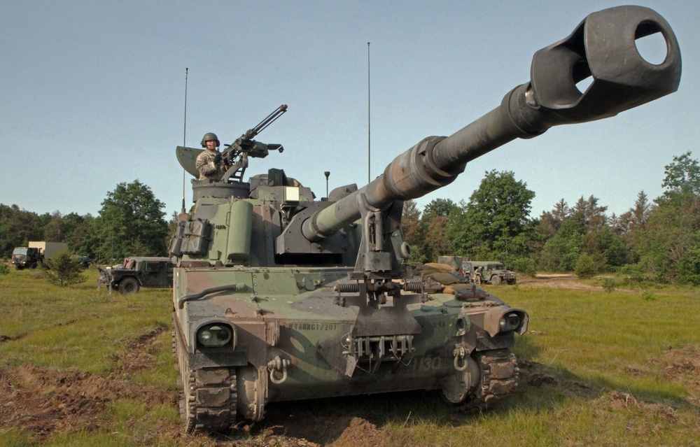 1-201st Bravo Battery defense exercise at XCTC 2014, Camp Grayling, Michigan