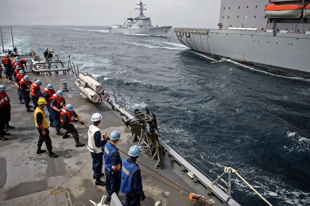 USS John S. McCain replenishment