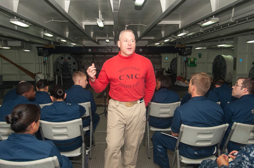 Meeting aboard USS George Washington