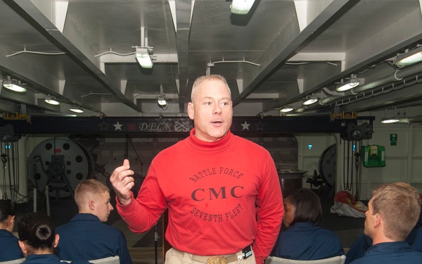 Meeting aboard USS George Washington